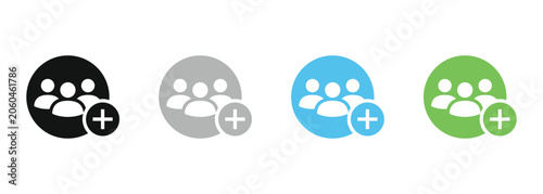 Photos Add new team icon set
