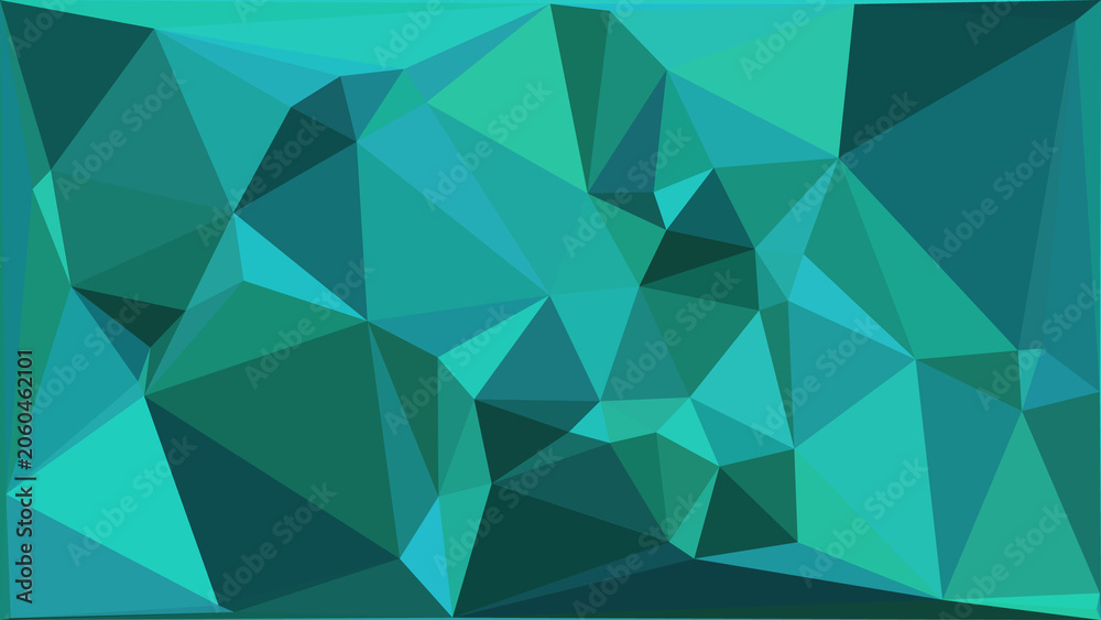 Fototapeta premium Abstract geometric background with vibrant teal and blue triangles for modern digital design