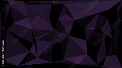 Abstract dark purple low poly background with geometric triangular shapes for modern design