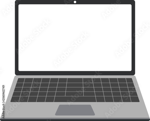 Modern Laptop Vector Illustration Isolated Digital Device Technology Concept