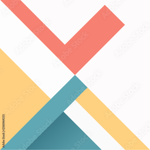 Abstract Geometric Shapes with Pastel Colors