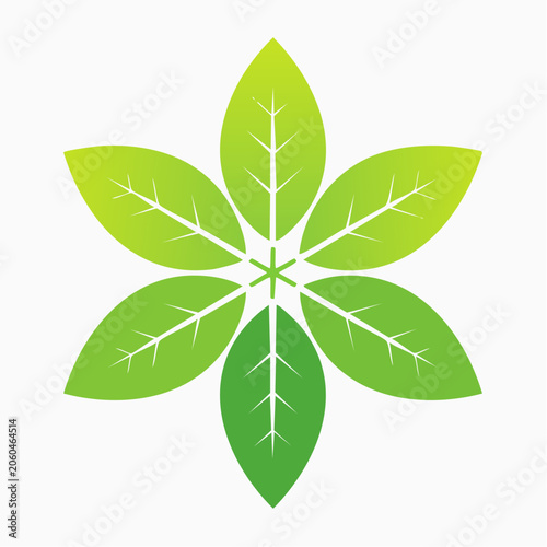 Green Leaf Mandala Icon