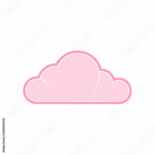 Pink cartoon cloud illustration