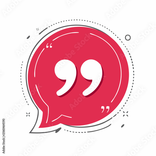 Quotation Mark Icon in a Speech Bubble