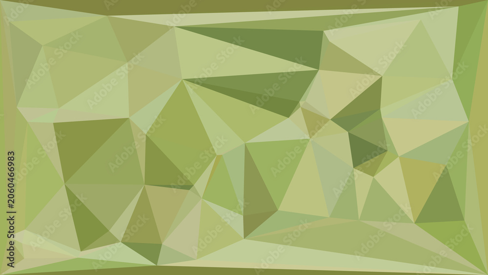 Obraz premium Abstract geometric background with olive green triangles for modern digital graphic design