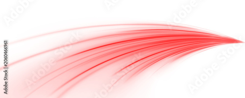 Photos Red laser lines spiral along a modern expressway surrounded by luminous particles