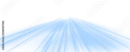 Photos Blue futuristic light trails PNG cut through city highways with glowing motion