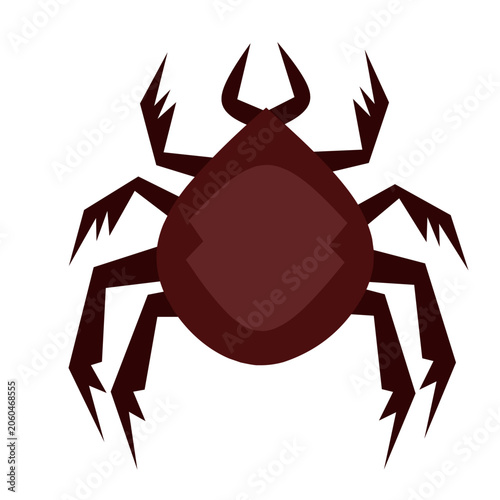Tableau sur toile Tick ectoparasite illustration