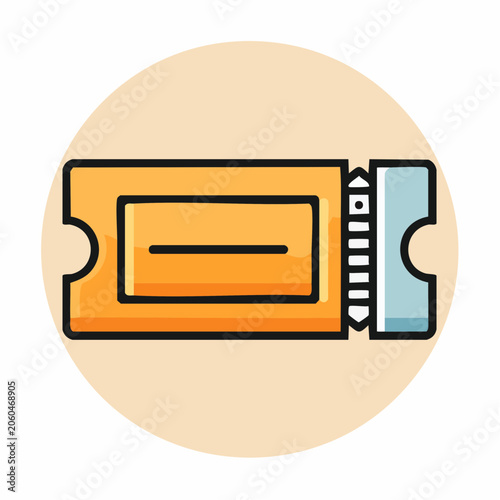 Orange Ticket Icon