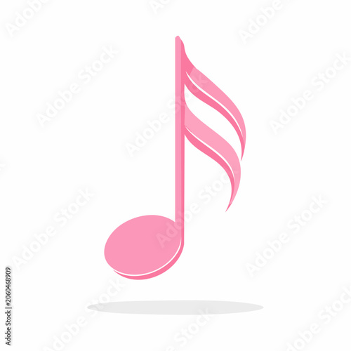Pink musical note illustration