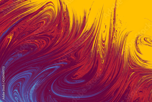 Abstract Liquid Ebru Marbling Texture
