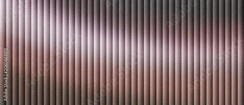 Tableau sur toile Industrial corrugated metal texture with vertical ridges, brushed steel surface with soft light reflections