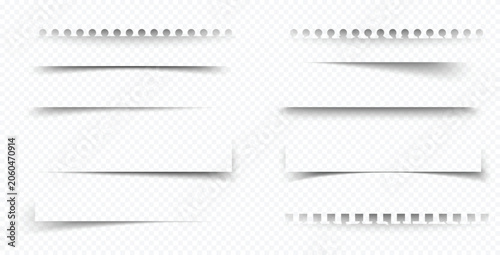 Shadow frames of paper sheet, notebook pages