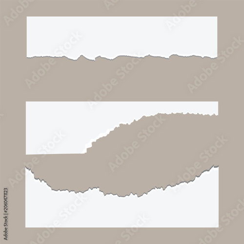 set of paper banners