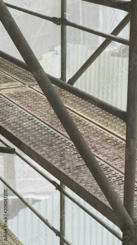 scaffolding on a building