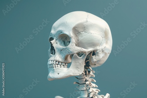 3d illustration of human body skeleton anatomy