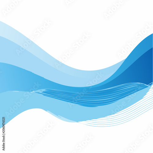 Abstract Blue Waves Background