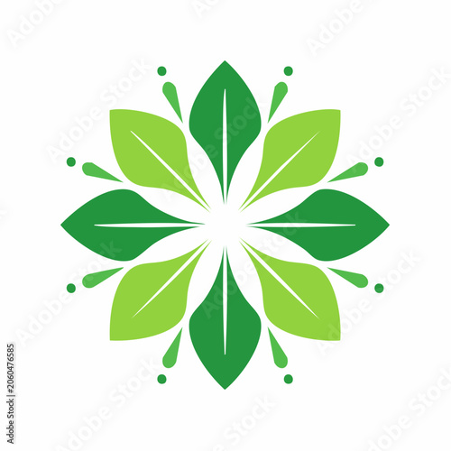 Green Leaf Mandala Design