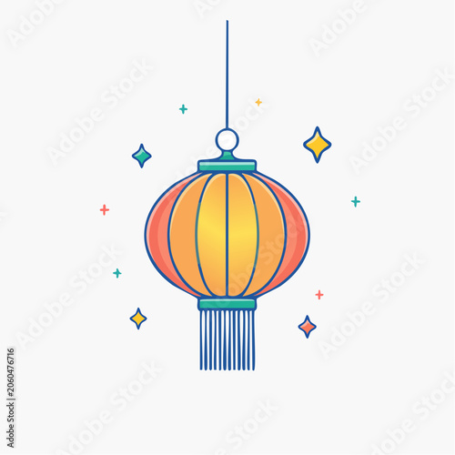 Traditional Chinese Lantern Illustration