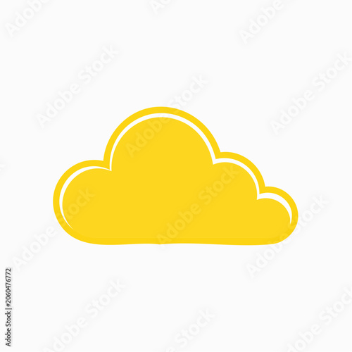 Yellow Cloud Icon