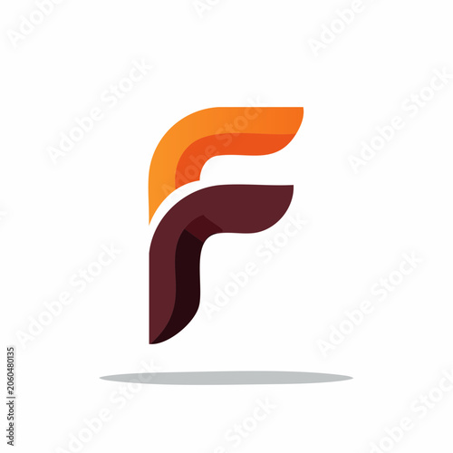 Abstract Letter F Logo Design