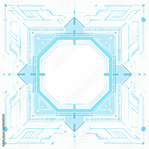 Futuristic Geometric HUD Element