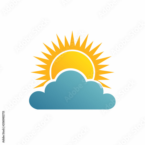 Sun behind a cloud icon