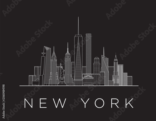 Fotografie New York City skyline, New York State, USA