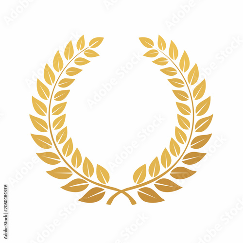 Golden Laurel Wreath Emblem