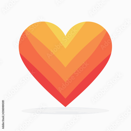 Layered Heart Shape with Gradient Colors