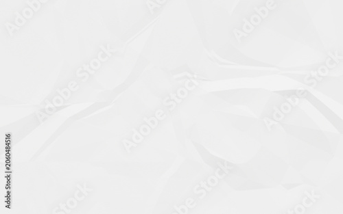 White Crumpled Paper Texture Background