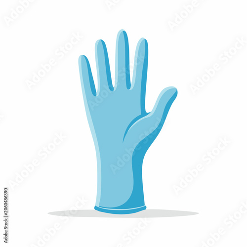Blue Medical Glove Illustration