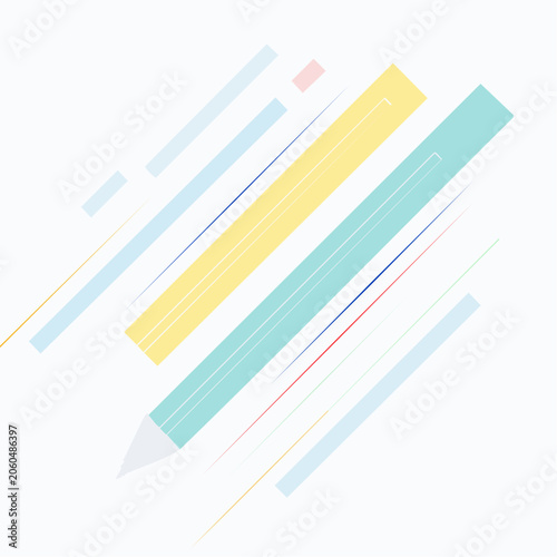 Abstract Geometric Design with Diagonal Lines and Shapes