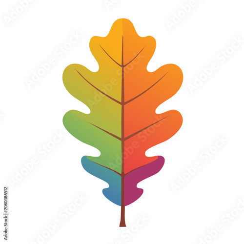 Flat geometric shape with gradient colors