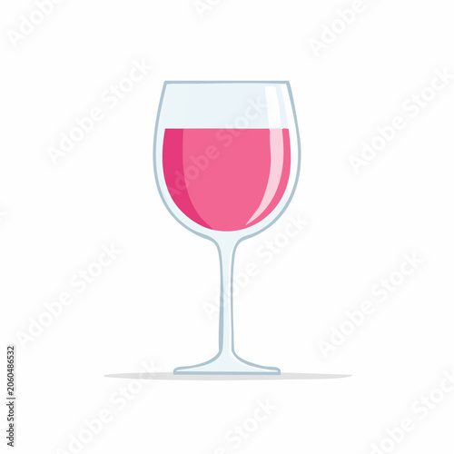 Glass of pink wine