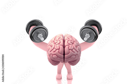 Brain exercise. Brain Training Strengthening Your Mind. Cognitive development concept.