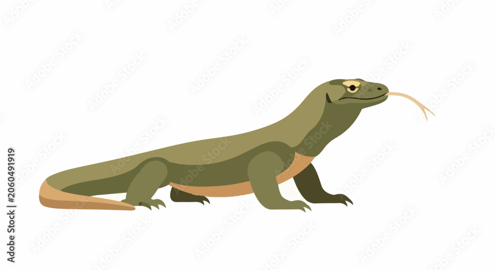 Obraz premium Cartoon Alligator Illustration for Educational or Creative Use