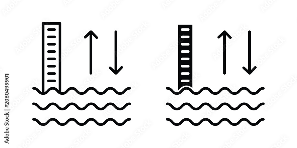 Obraz premium Sea level icon