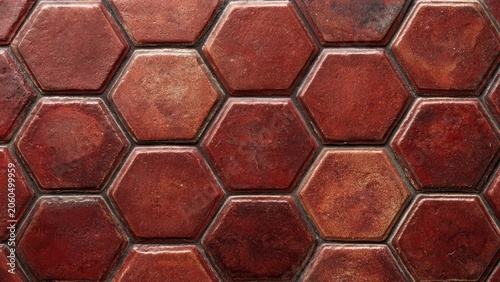 Hexagonal Ceramic Tile Pattern