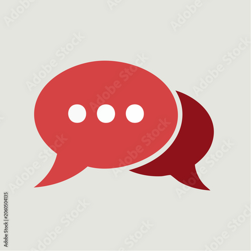 Red Speech Bubbles Icon