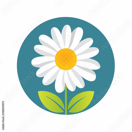 Stylized Daisy Flower Icon
