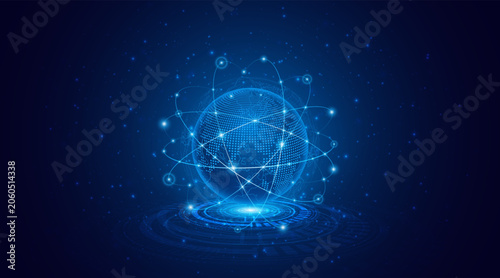 Canvastavla Concept of global network connection