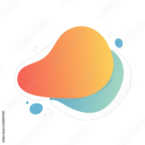 Colorful abstract blob icon with gradient