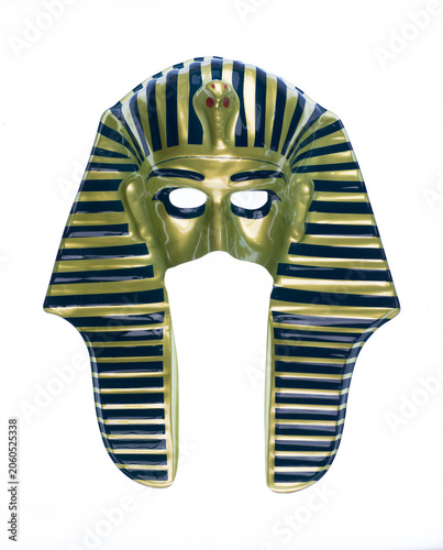 Egypt pharaoh mask isolated on white background