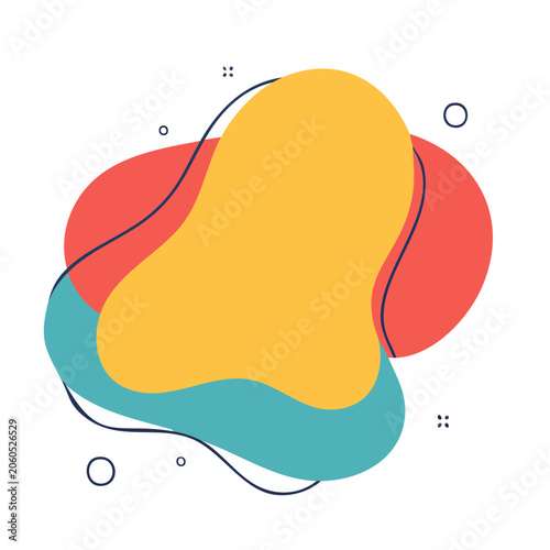 Colorful abstract organic shapes illustration