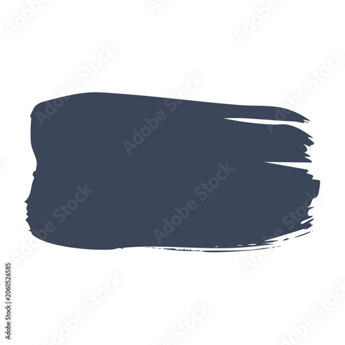 Dark blue brush stroke on white background