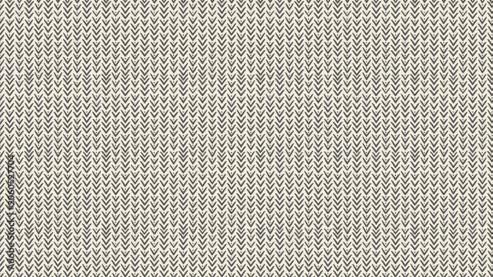 Fototapeta premium organic chevron seamless pattern herringbone vector background, hand drawn rustic zig zag lines, monochrome geometric hand crafted pattern