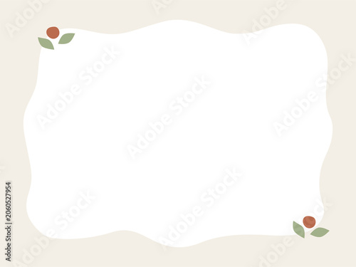 Simple Flat Wavy Border Frame for Message and Announcement Template