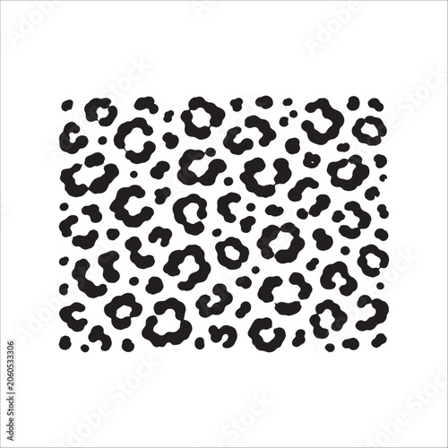 Leopard Print Pattern, Black & White Leopard Spots
Minimal Leopard Animal Print