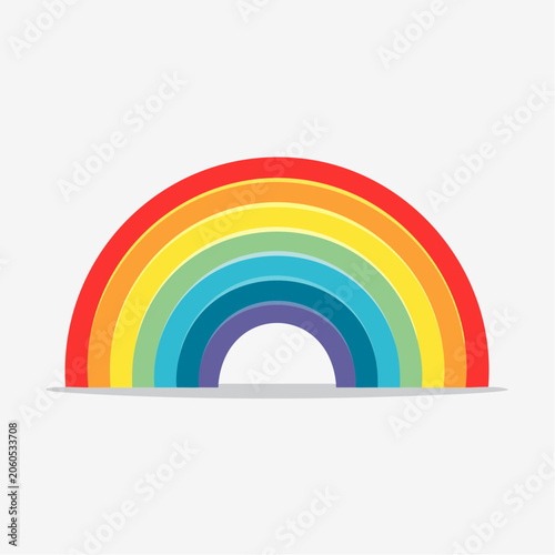 Colorful Rainbow Arc Illustration